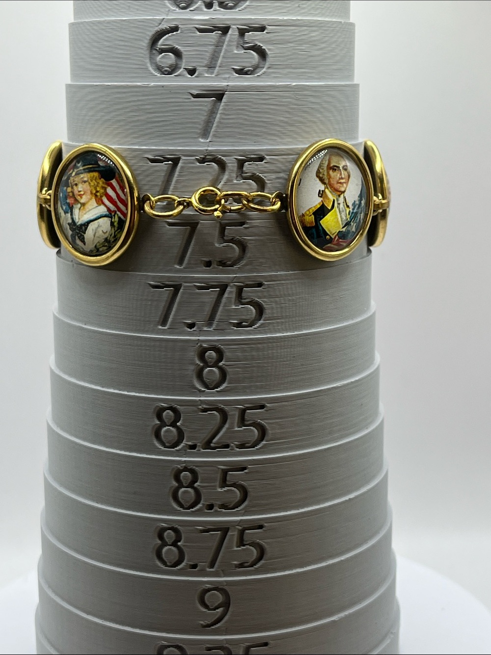 Designs From The Deep Patriotic Medallion Bracelet with Red, Blue & White - Picture 4 of 9